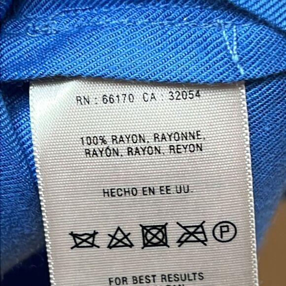 MAEVE Anthropologie Color Block Blue Yellow Shift Dress Size 12 - Picture 5 of 7